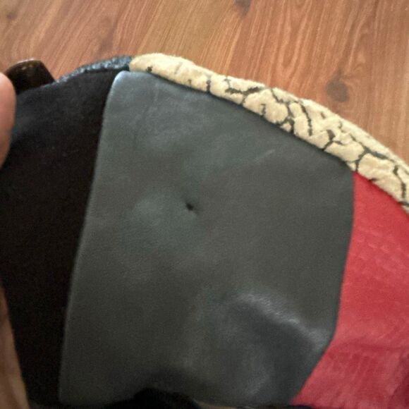 Vintage 70s 80s patchwork leather hobo purse brown leopard - Picture 5 of 7